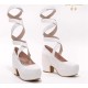Iris Corolla Customize A Strap Up Chunky Platform Shoes(Reservation/4 Colours/Full Payment Without Shipping)